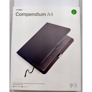NIB Orbitkey - Compendium A4 - Real Leather A4 | Black